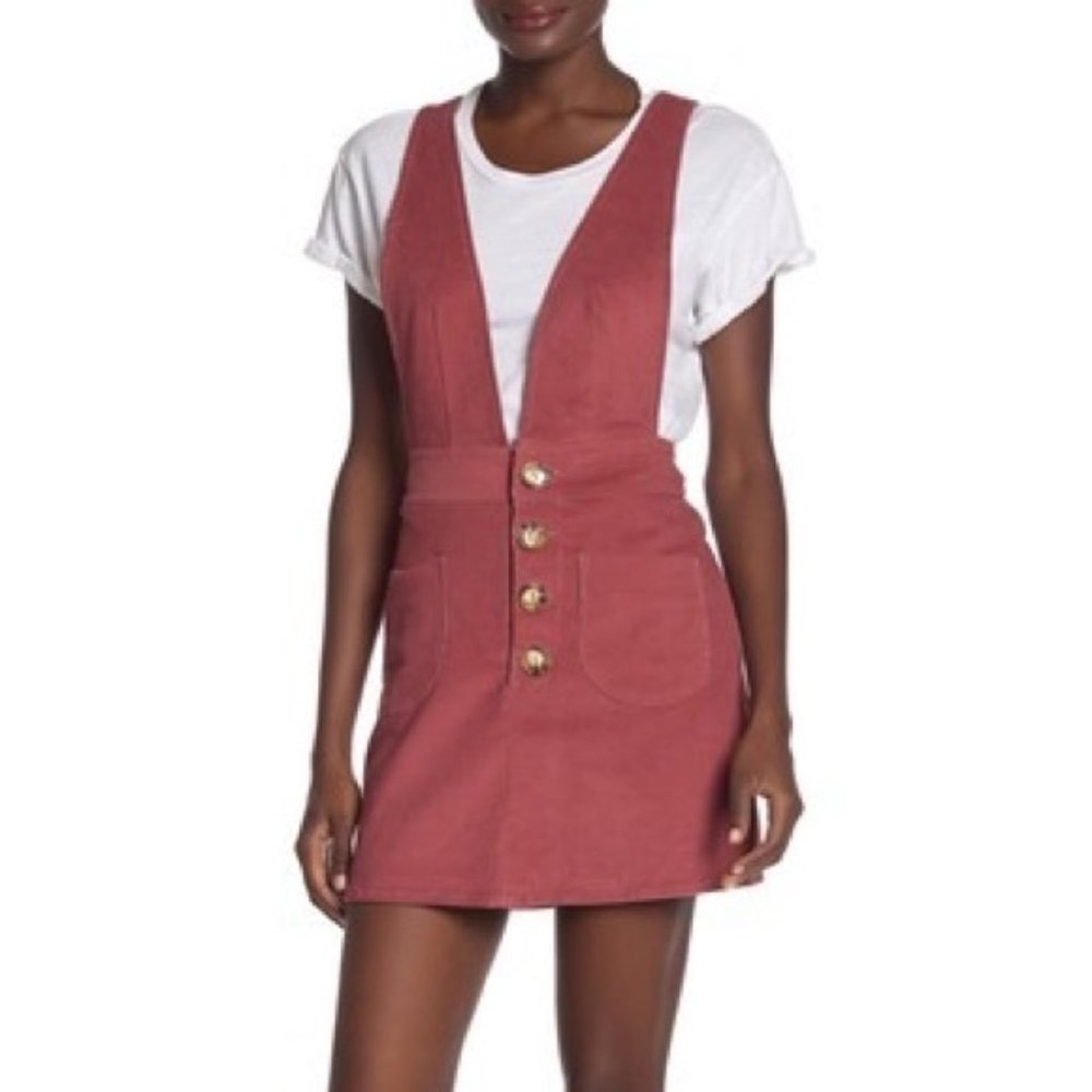 Corduroy Button Front Jumper, Vintage Rose - Picture 9 of 12